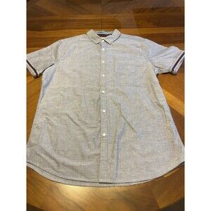 ALEXANDER JULIAN COLOURS MEN'S BUTTON SHIRT XL GRAY LARGE ORGANIC COTTON BUTTON